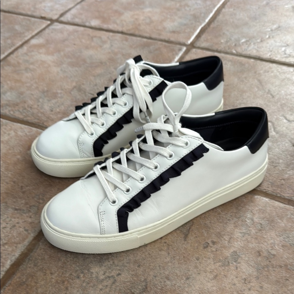 TorySport White and Black Sneakers Minimalist Design